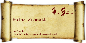 Heinz Zsanett névjegykártya